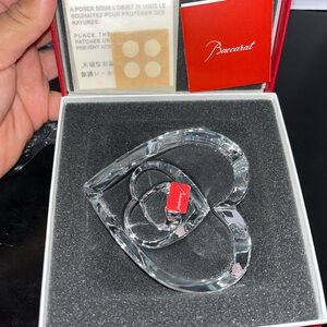 Baccarat Crystal Heart Paperweight